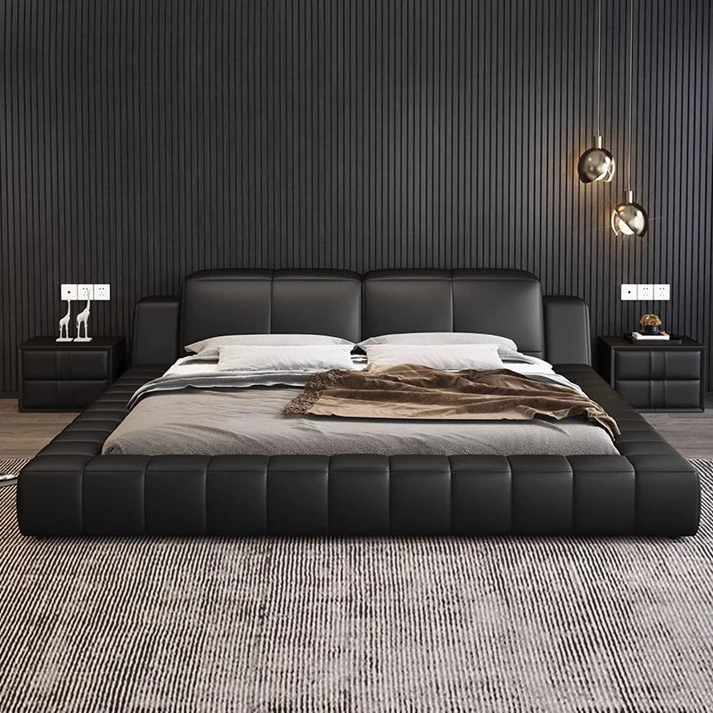 TATAMI ITALIEN en Similicuir avec tête de lit amovible, Desing et Confort tout en 1