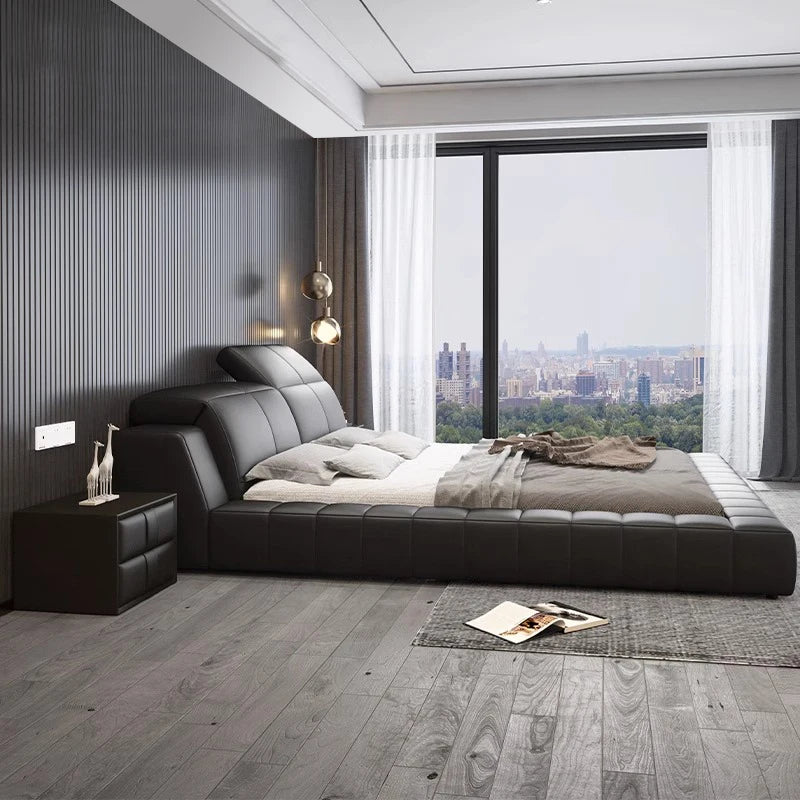 TATAMI ITALIEN en Similicuir avec tête de lit amovible, Desing et Confort tout en 1