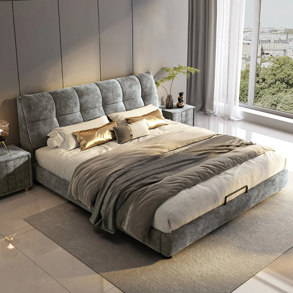 Lit “SIKA” en tissu haute gamme et design volumineux