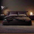 King size “ LÉO ” Design Somptueux en Cuir Véritable