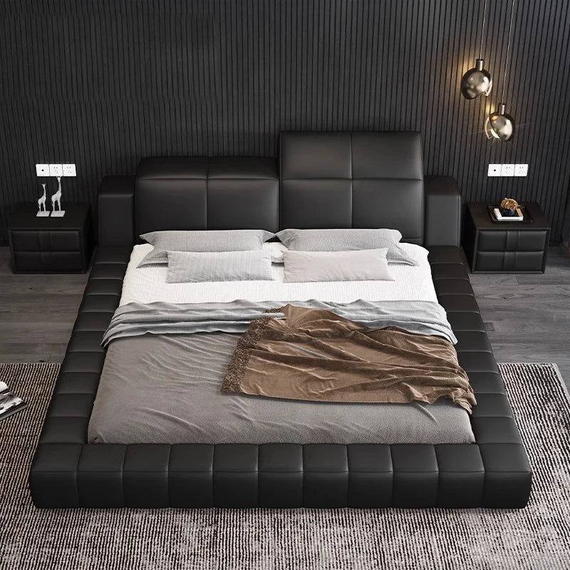 TATAMI ITALIEN en Similicuir avec tête de lit amovible, Desing et Confort tout en 1