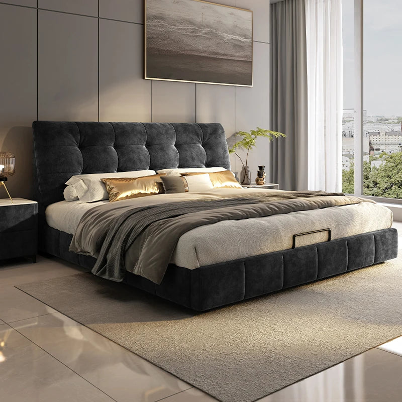 Lit “SIKA” en tissu haute gamme et design volumineux
