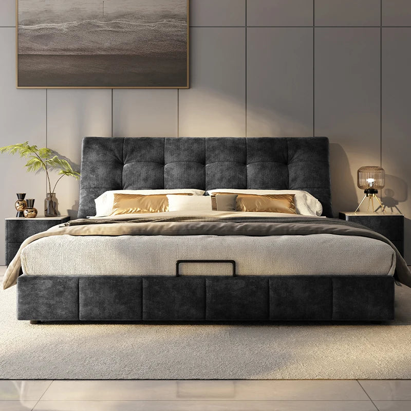 Lit “SIKA” en tissu haute gamme et design volumineux