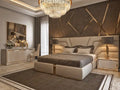 Lit King Size “ ARIA ” en véritable cuir Italien